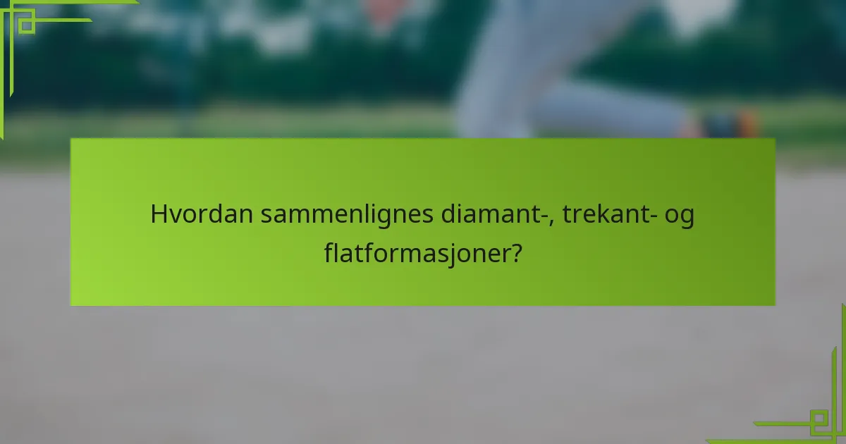 Hvordan sammenlignes diamant-, trekant- og flatformasjoner?